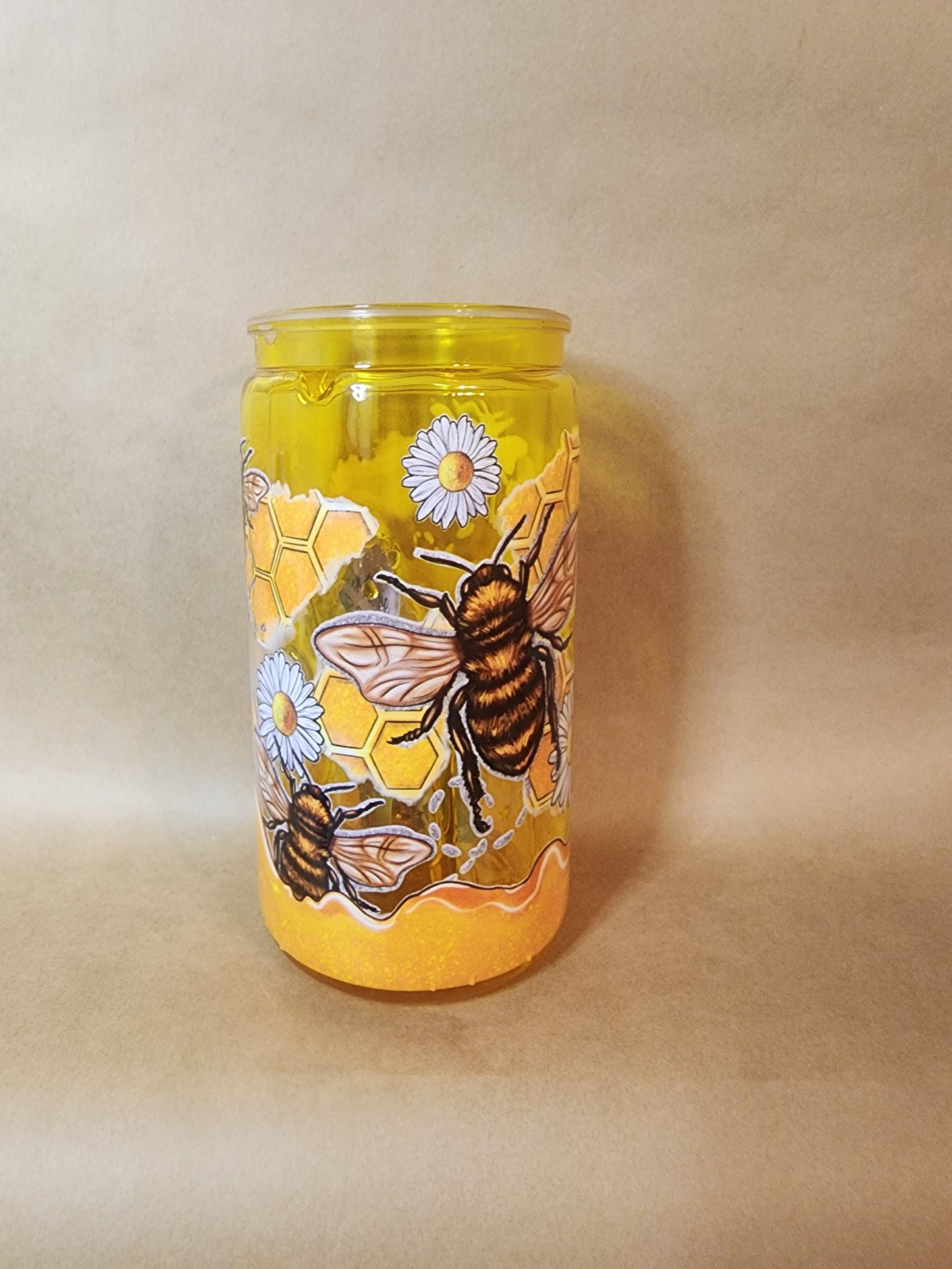 Bee Honey Drip 16 oz Acrylic Tumbler