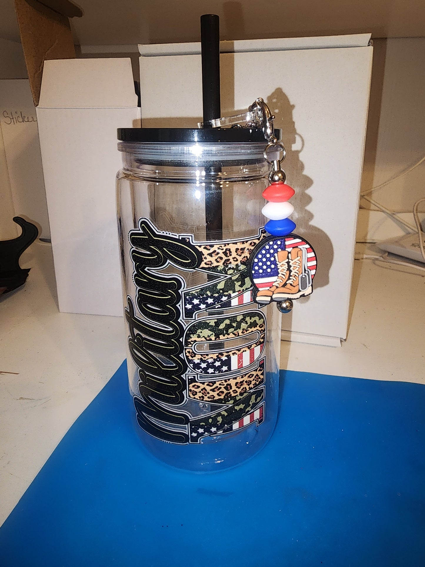 Military Mom 16 oz Acrylic Tumbler