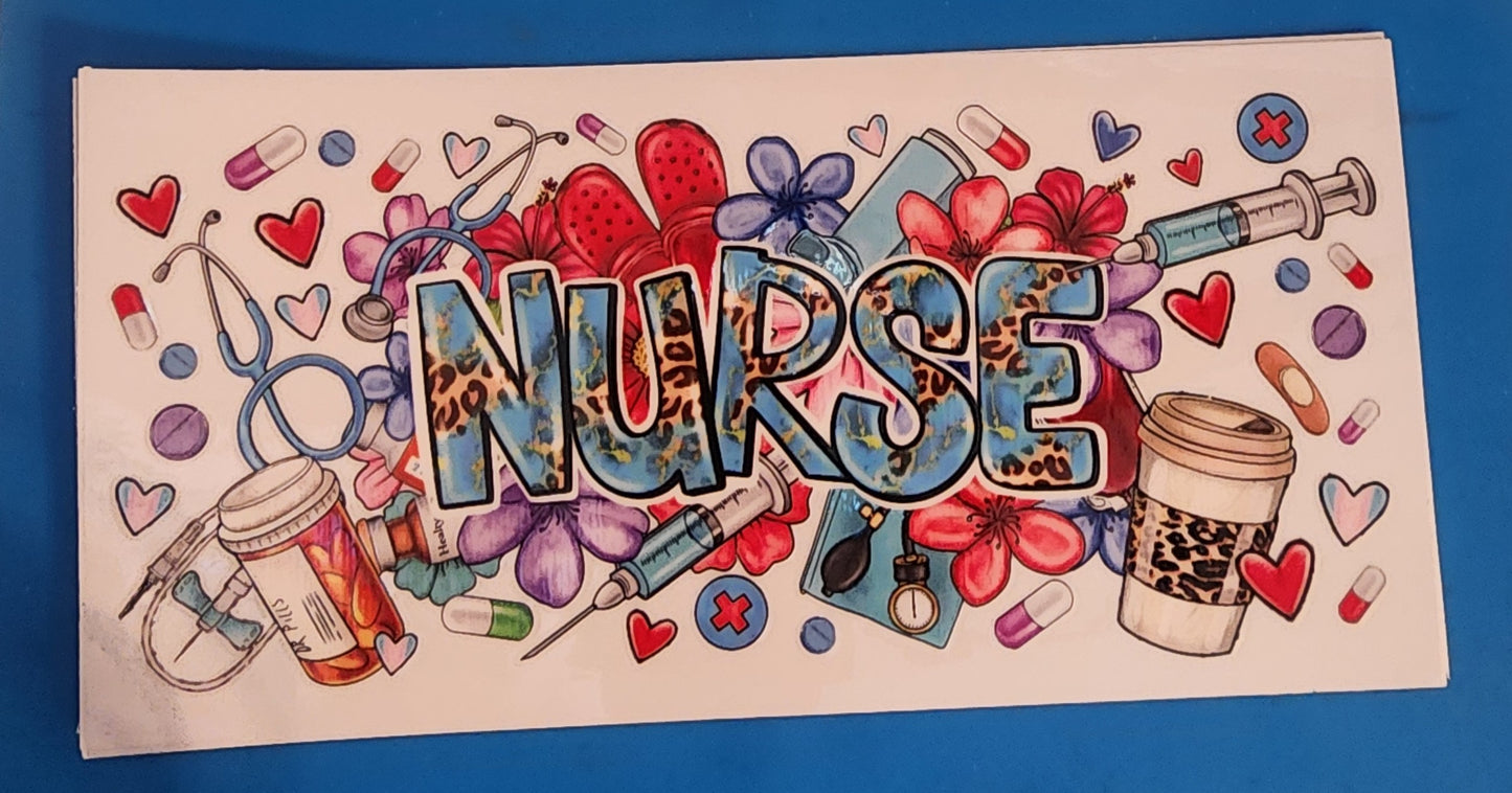 Blue Nurse uv dtf