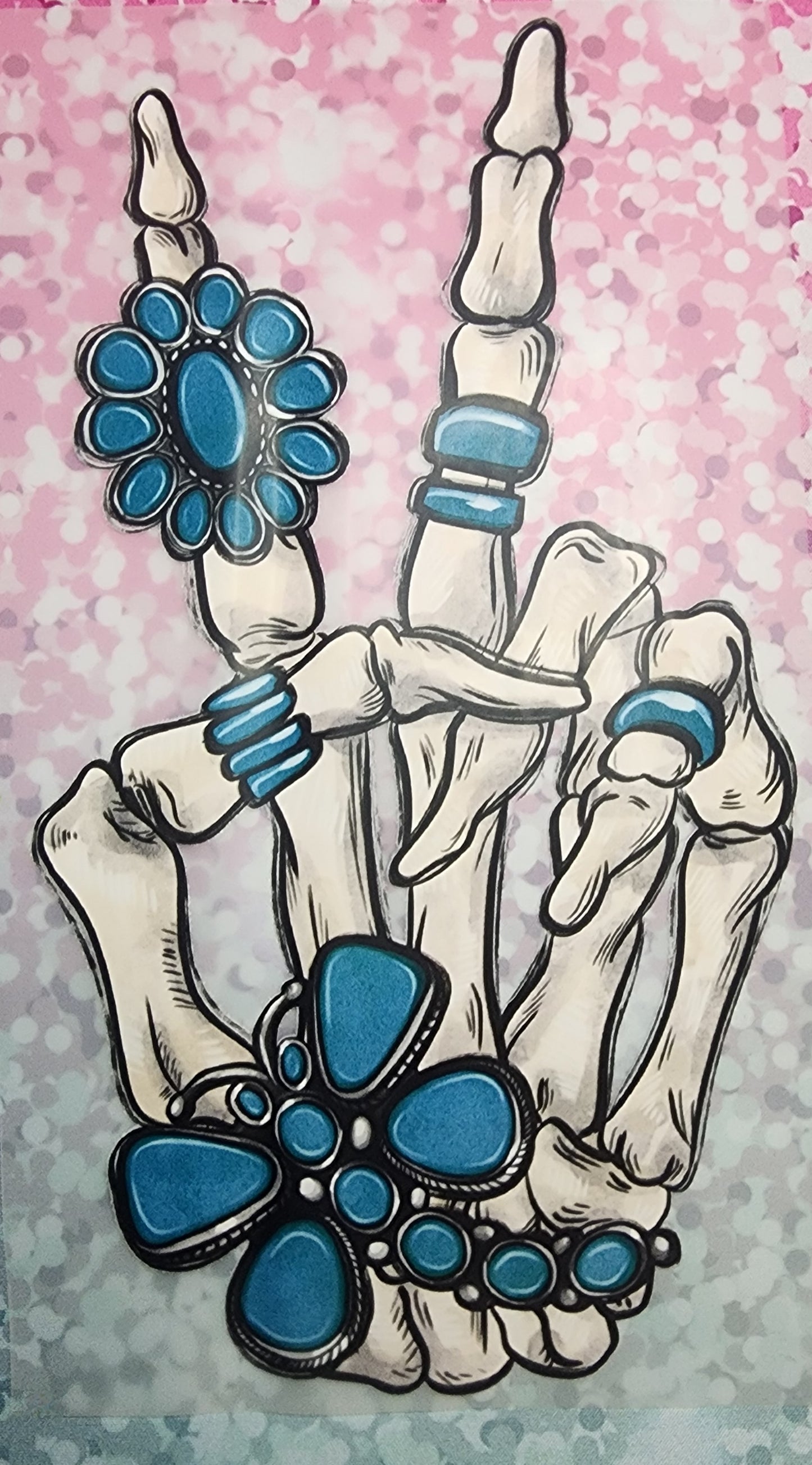 Peace Skeleton print DTF