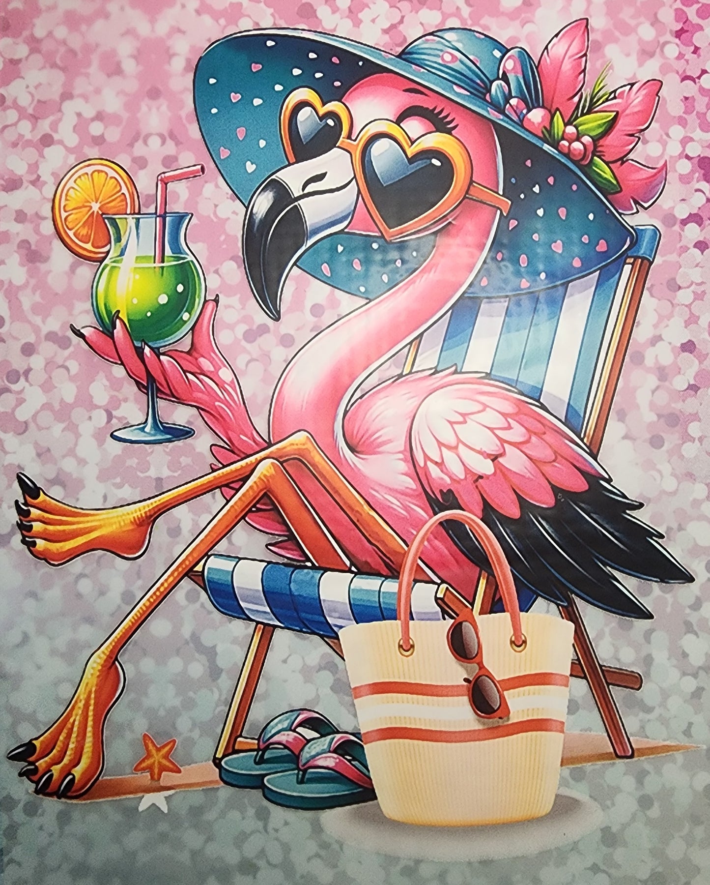 Flamingo Blue hat DTF