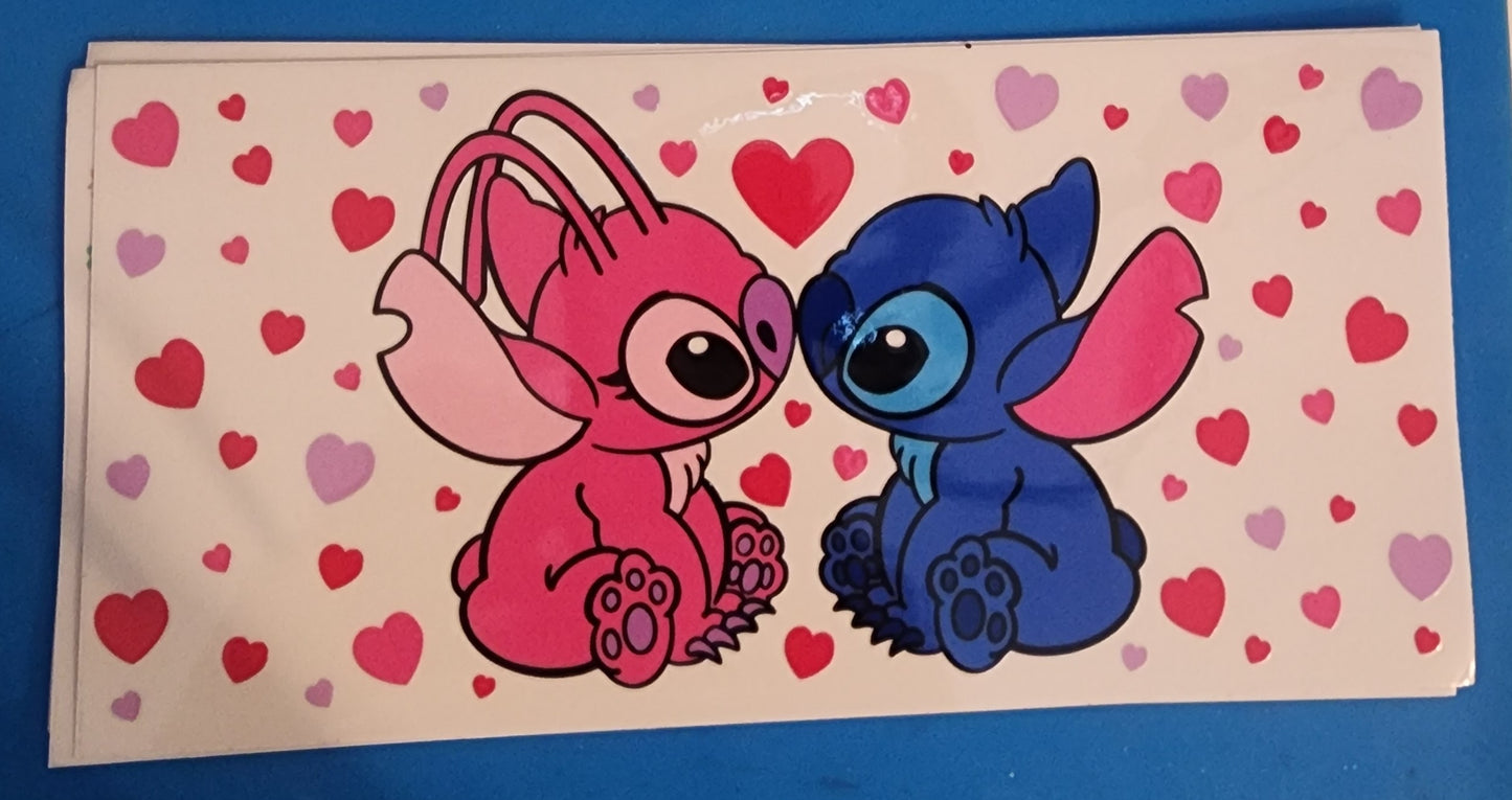 Stitch Angel Hearts uv dtf