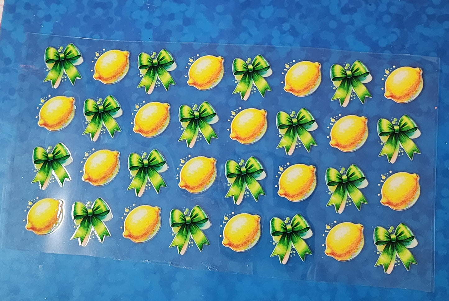 Bows and Lemons UV dtf
