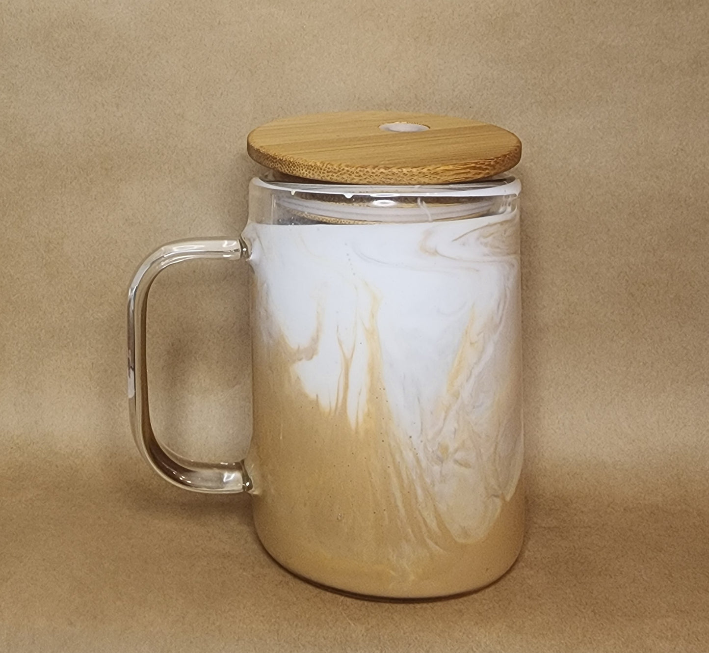 Coffee Latte glass Coffee Mug with Handle