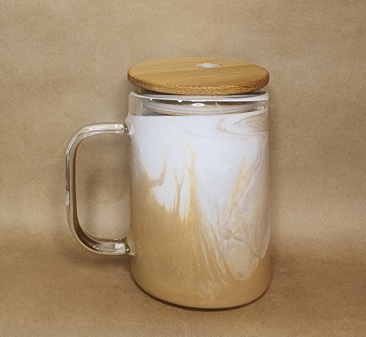 Coffee Latte glass Coffee Mug with Handle