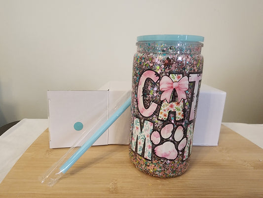 Cat Mom slow flow 16 oz Tumbler