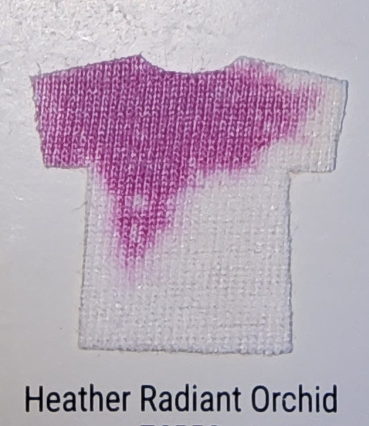 Heather Radiant Orchid T-shirt DTF included in price